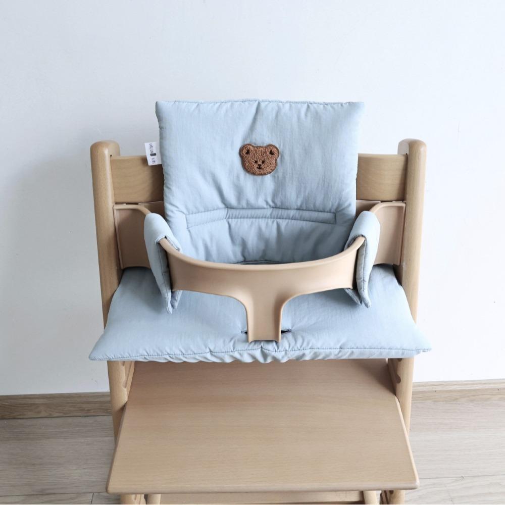 Breathable Children s Dining Chair Cushion Thickened Bear Pattern Baby Eating Cushion Soft Solid Color