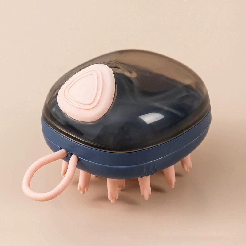 

Силиконовая расческа-массажер для кожи головы и волос с дозатором шампуня, щетка для ванны, массажер для шампуня, массаж акупунктурных точек кожи головы синий