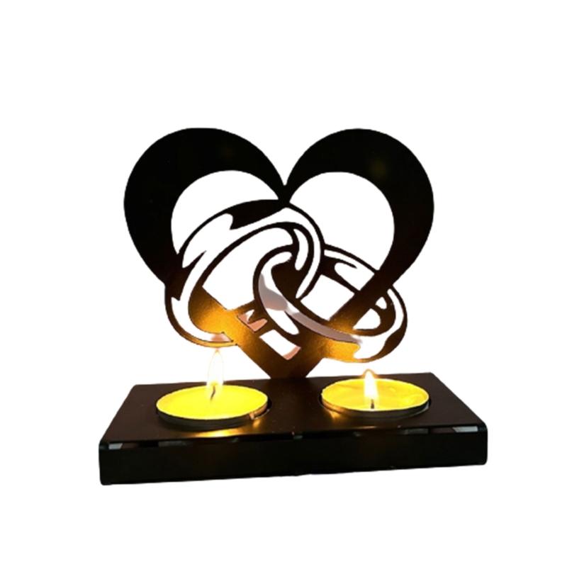 Love Heart  Holder Wedding Candlestick for Table Centerpieces Home Holiday 55KF