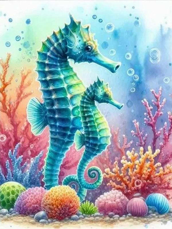 

Алмазная картина, новая коллекция 2024, морской конек, сделай сам, полная квадратная круглая дрель, стразы, вышивка, морские звезды, ракушки, мозаика, наборы для вышивки крестом Round drill 50x70cm