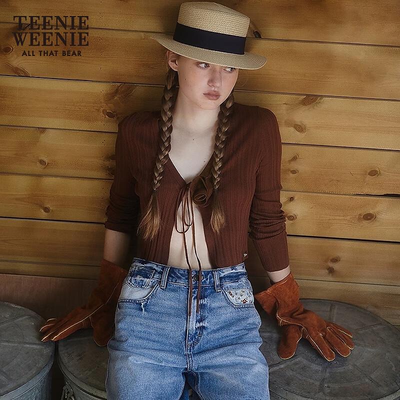 Teenie Weenie Women's French Floral Knit Cardigan