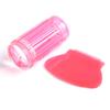 Transparent Silicone Nail Polish   Head Stamper Scraper Nail Art Tool (Transparent White)