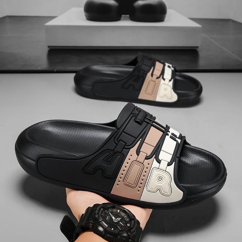 Summer Shoes for Men Sandals Male Sneakers Designer Man Footwear Athletic Mens Tennis Trends 2024 Comfort Normal Leather Slipper