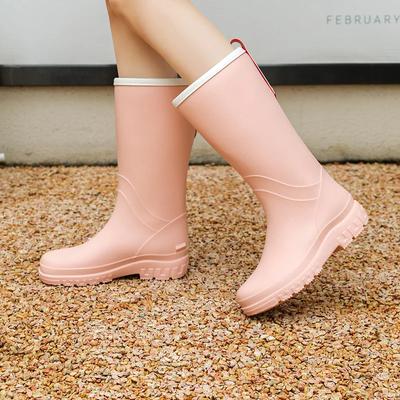 Fashion Mid Calf Rubber Boots Women Rain Shoes Waterproof Galoshes Woman Working Garden Rain Boots Puddle Water Shoes Botas De Lluvia