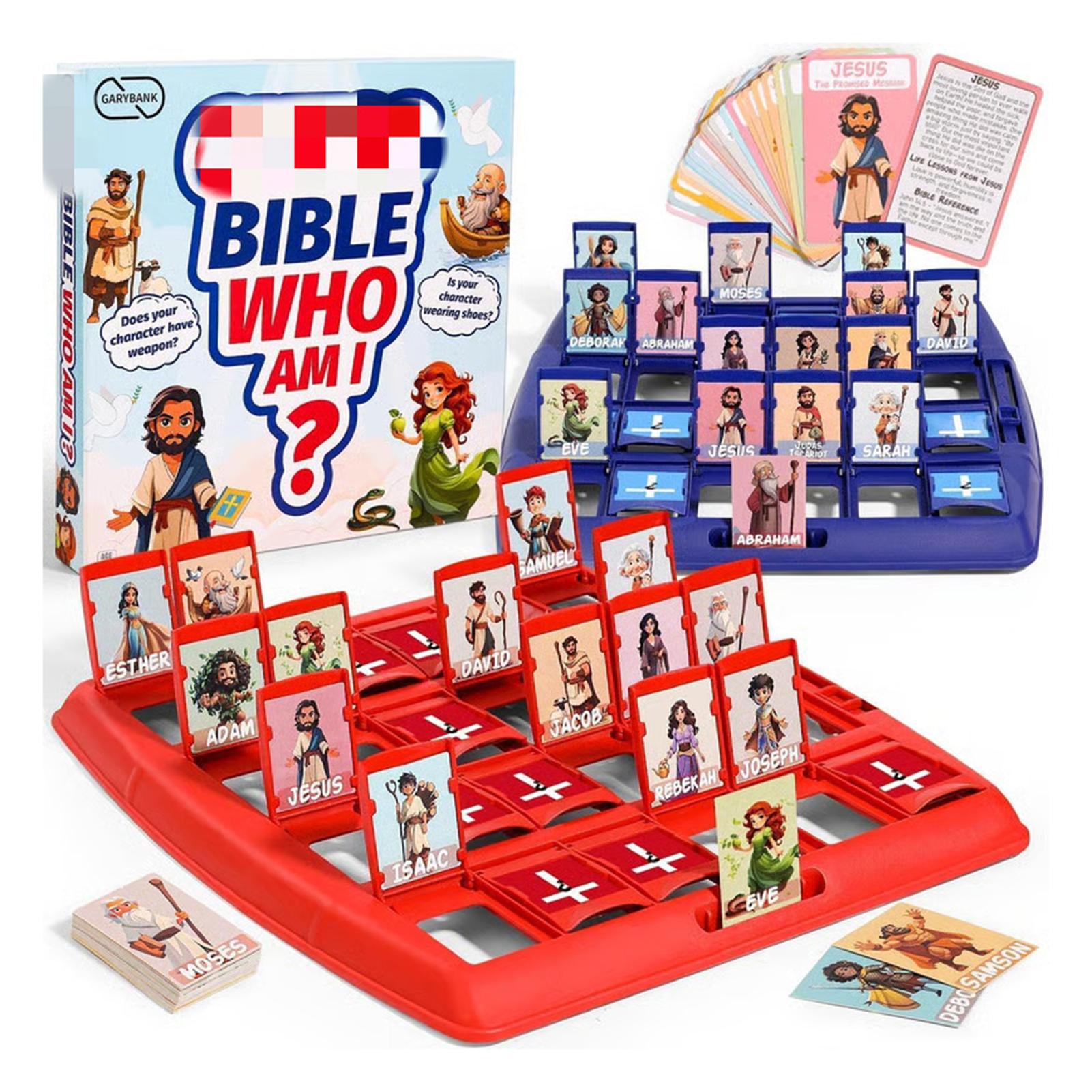 Настольная игра  Библия: Кто я?  Карточная игра  Угадай персонажа  с поддержкой двух языков для семейного и образовательного использования
