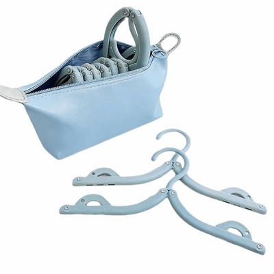 Multifunctional Folding Clothes Hangers Foldable with Storage Bag Drying Hangers Multicolor Encluse Clips Travel Hangers