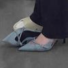 New Luxury Designer Summer Women's Sandals, Fashionable and Elegant Pointed-toe Wedding Women's Outdoor High-heeled Sandals
