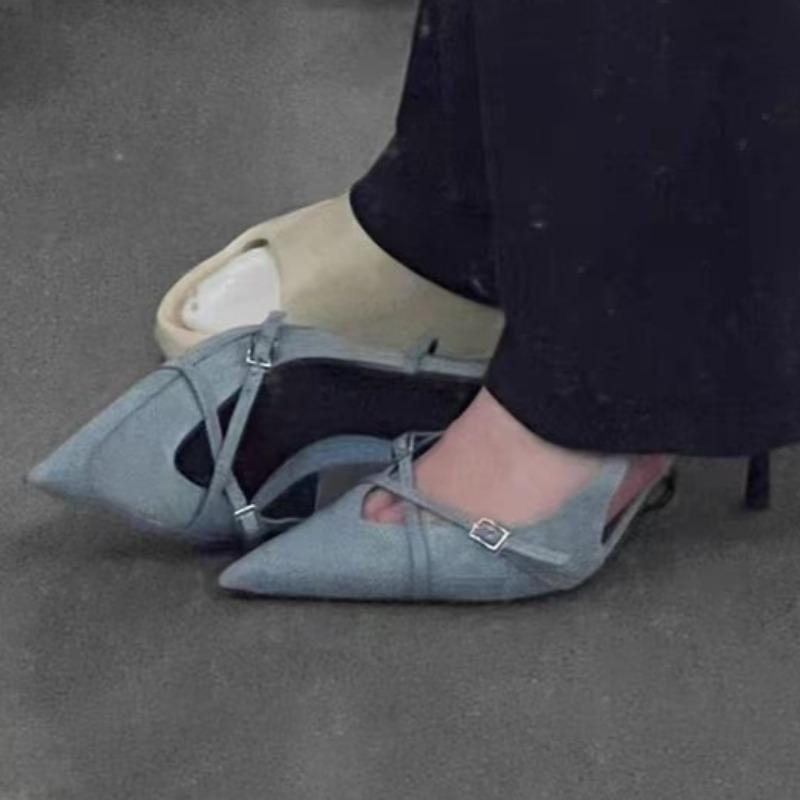 New Luxury Designer Summer Women's Sandals, Fashionable and Elegant Pointed-toe Wedding Women's Outdoor High-heeled Sandals