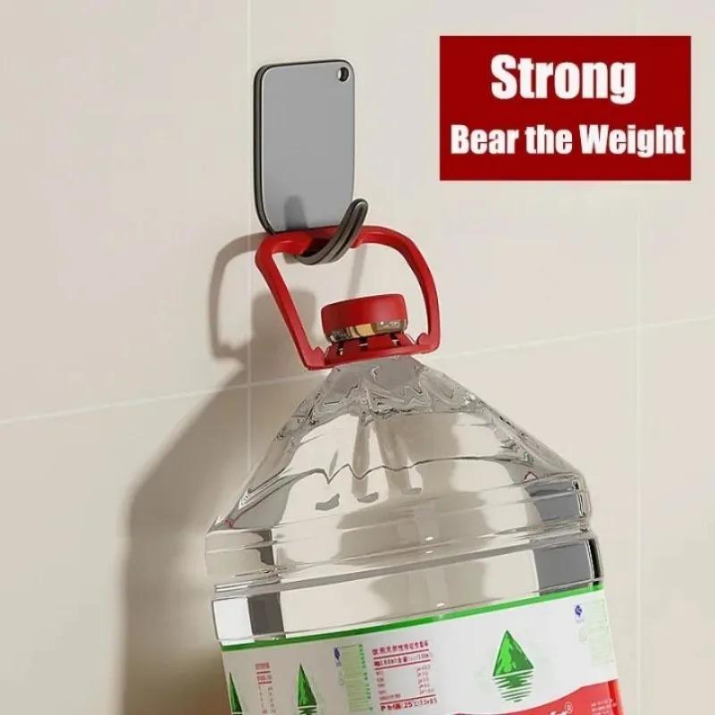 10/Stk. Selbstklebende Haken aus Edelstahl Schlüssel Tasche Hüte Handtuch Hängehalter Schwerlast Heim Badezimmer Tür Wandhaken