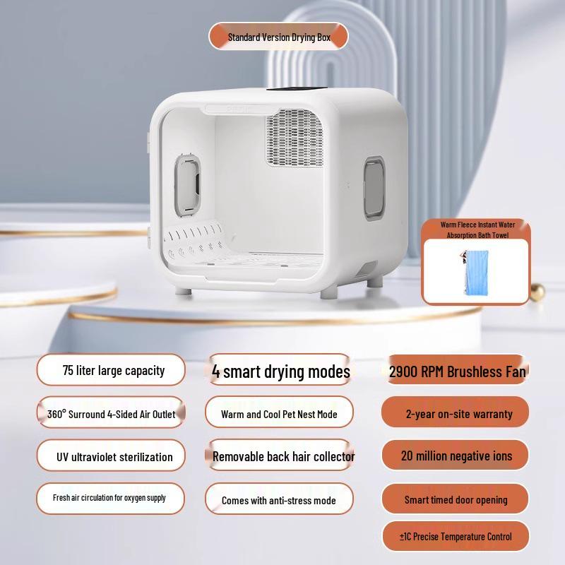 

Smart Pet Dryer: Large Breed Dog & Cat Hair Blower with New Air System Domestic 220V