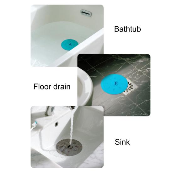 Silicone Drain Stopper Large Size Anti-Odor Easy Cleaning Sinks Bathtubs Floor Drain Cover Hair Catcher