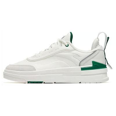 Bump Slip Resistant, Abrasion Resistant, Lightweight Low Top Skateboard Shoes Men's White Green 912248068-1