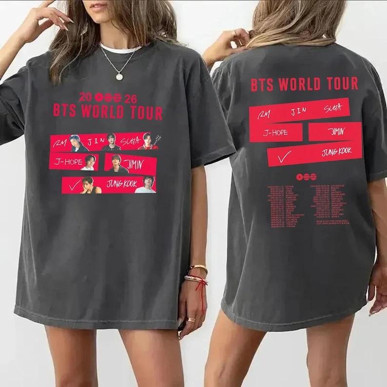 Comfort Colors BTS World Tour 2026 Shirt S