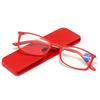 Ultra Thin Pastable Mobile Phone Reading Glasses Anti Blue Light for Men and Women with Eyeglasses Case +1.0 To +4.0