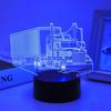 Touch seven color gradient truck 3D night light, creative desktop and bedroom atmosphere light, room decoration light