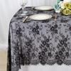 White Floral Hollowed Out Table Runner Rectangular French Style Romantic Table Cloths Vintage Embroidered Lace Fabric Wedding Decoration Table Linen
