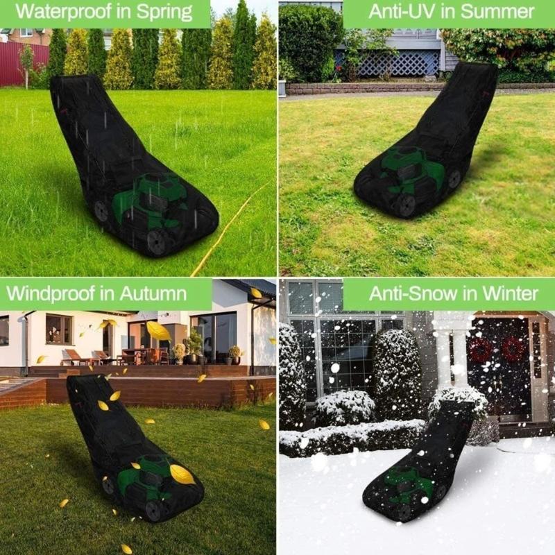 Windproof Walk Behind Mower Weather Shield UV Protection Rainproof Dustproof Cover Universal Design For Year Round Use