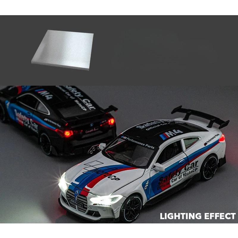 1/32 BMW M4 Supercar Alloy Car Model with Pull Back Sound Light Children Gift Collection Diecast Toy Model A469