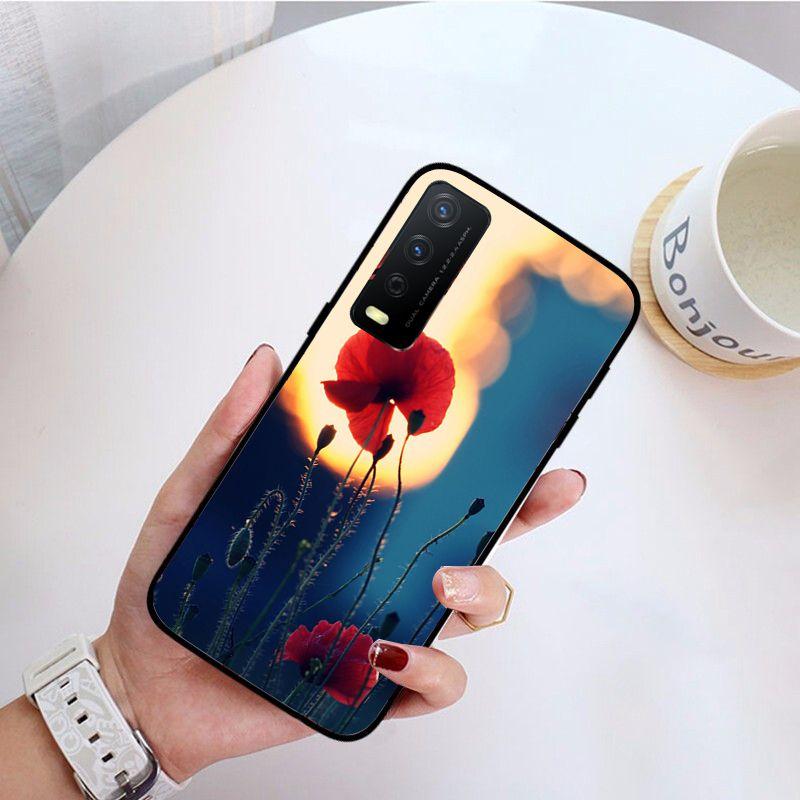 Poppy Flower Funda Phone Cover For Vivo Y31 Y30 Y33S Y11S Y12S Y17 Y20 Y20S Y21 Y21S Y1S Y53S Y15 Y19 Y91C V23 5G Cases Coque