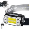 Most Powerful LED Headlamp USB Rechargeable Headlight Outdoor Waterproof Head Lamp IR Motion Sensor Head Light with Battery