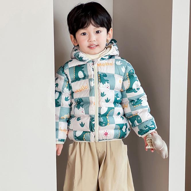 fashion boys' warm cotton-padded clothes korean winter baby boy thickened short cotton-padded hooded jacket children's autumn cute cartoon print coats