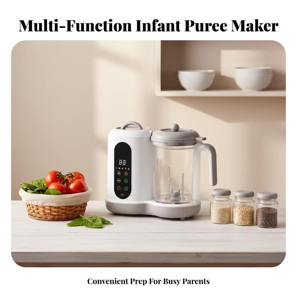 Infant Meal Preparer Steamer Steaming Blender Transparent Jug Puree Maker for