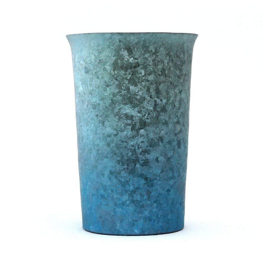 HORIE Titanium double tumbler made in Niigata wide blue x pink set T13KM300WDSET Tsubame, prefecture, kiln-made, mouth, 290cc, Yui, 2-color