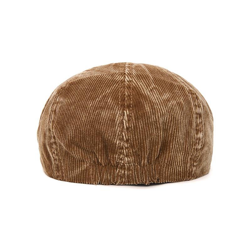 Britse Corduroy Achtkantige Pet Herfst Winter Heren Pet Warme Baret