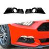 2x Black Front Bumper Fog Light Lamp Cover Trim Bezels for Ford Mustang 2015-17