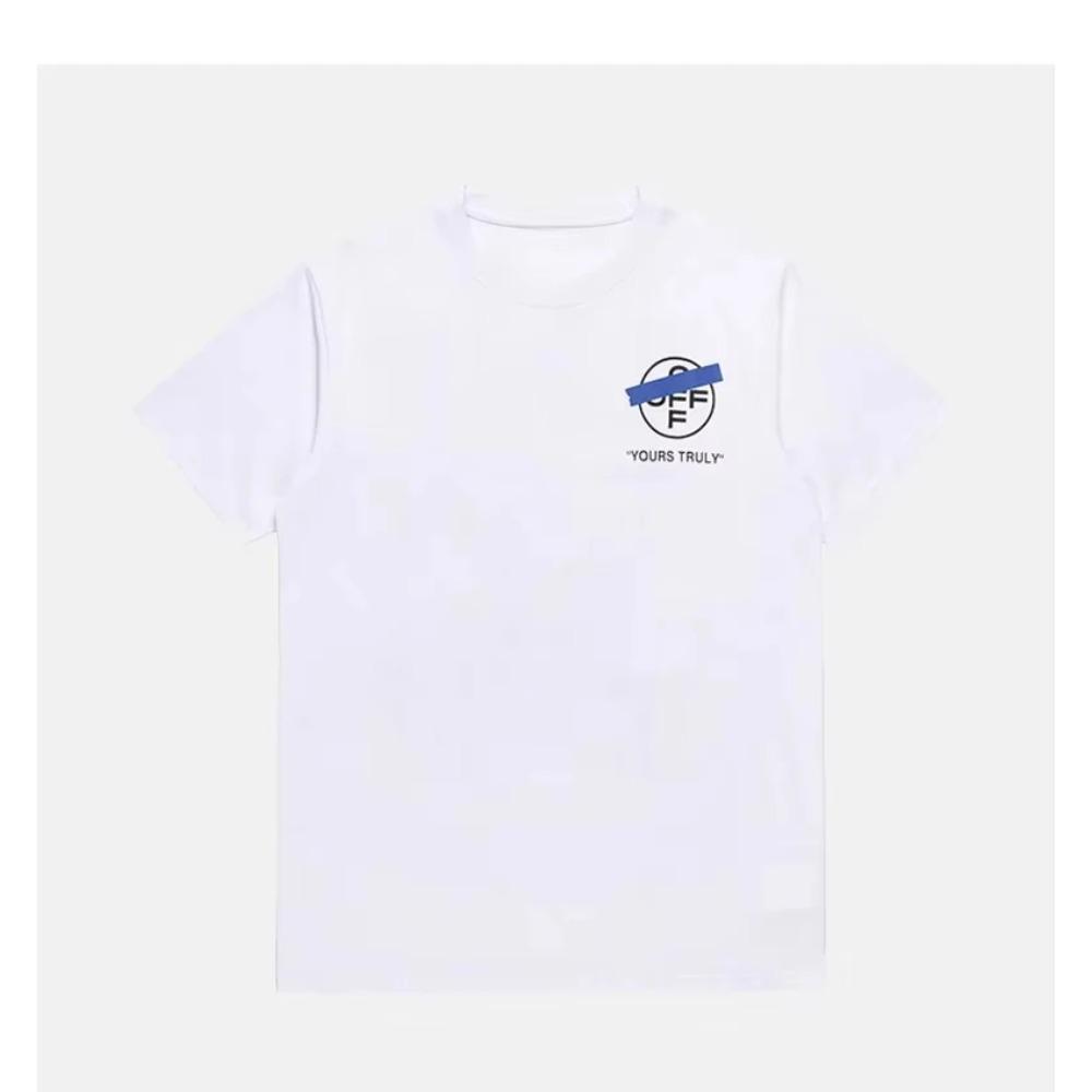 Summer Color Letter-printed Short Sleeve T Men's High Street Loose T Shirt Female Couple Fashion Brand White