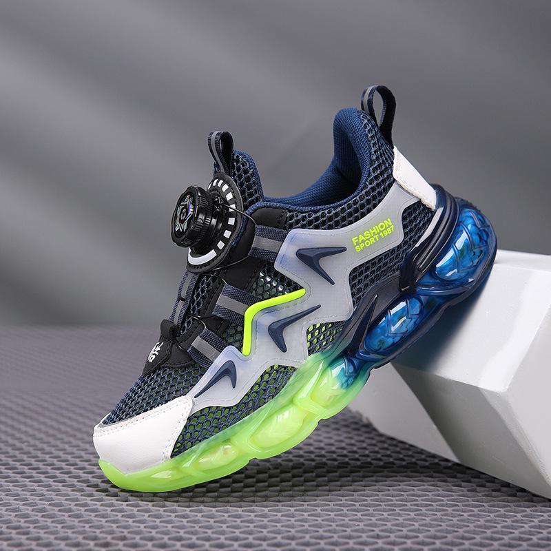 Boys' Autumn Waterproof Leather Sports Shoes with Soft Sole & Rotating Buckle