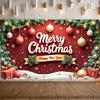 Christmas Decoration Banner Candy Cane Decor New Year Decoration Banner Happy New Year Banner Snowflake Pattern For Holiday