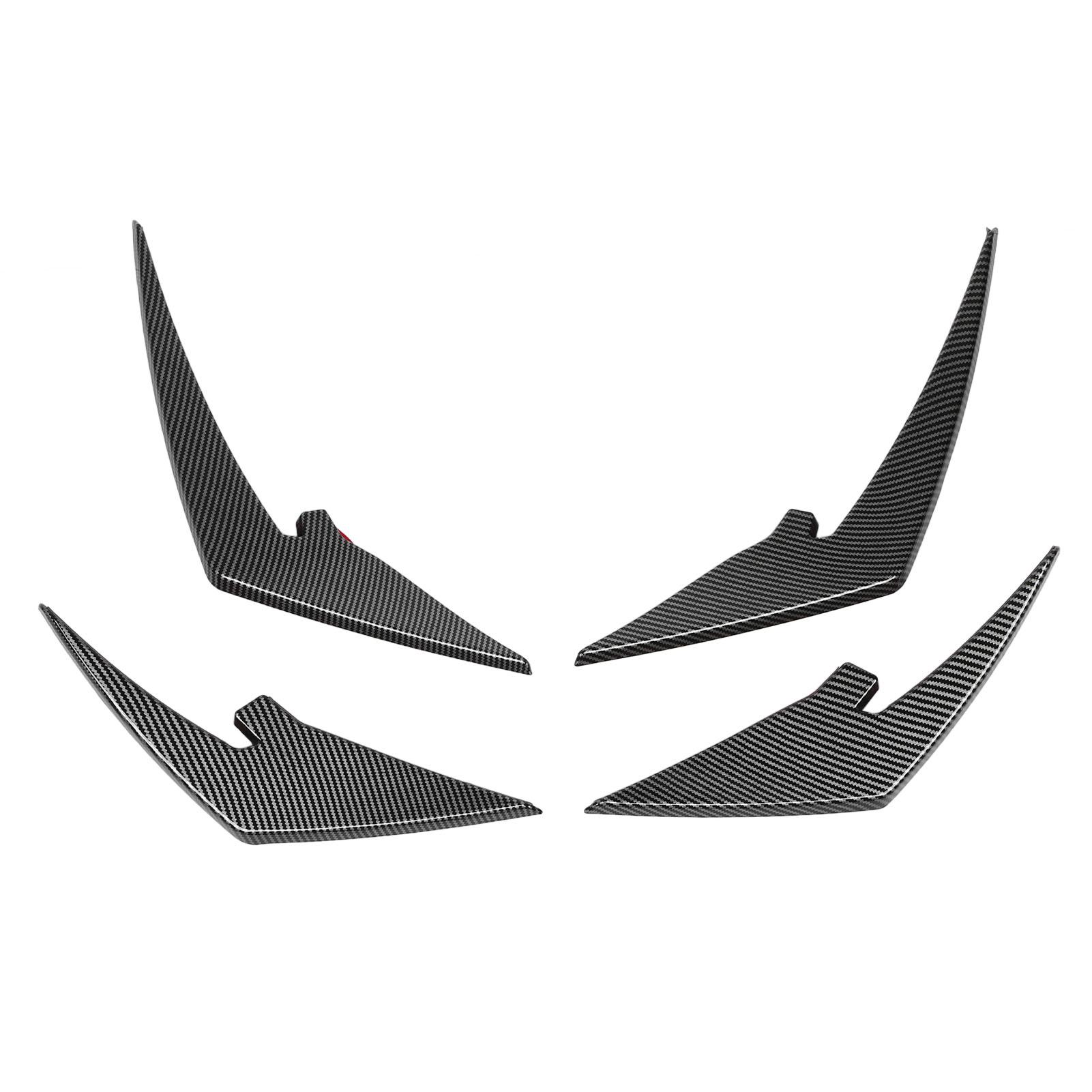 

4pcs Front Bumper Splitter Fins ABS Light Weight Front Bumper Body Spoiler Canards Trim for M3 M4