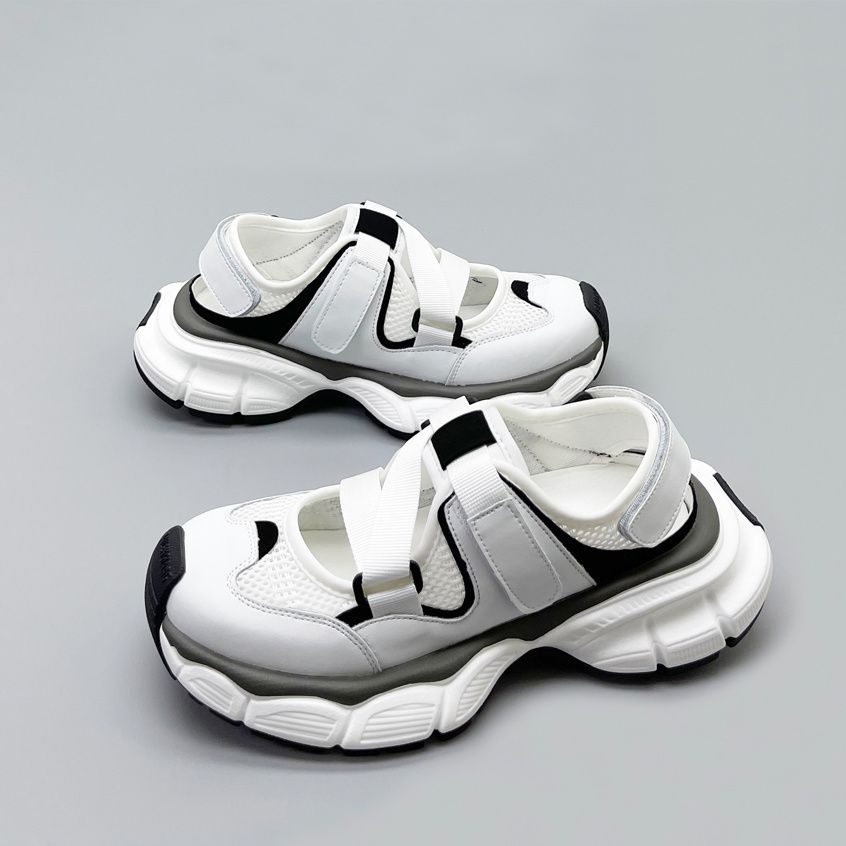 Comfortable Thicksoled Women Shoes Summer New Retro Ladies Casual Slippers Daddy Shoes Sports Sandals Allmatch White Shoes