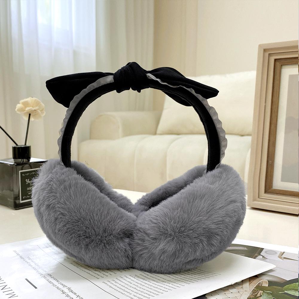 Women's Cute Warm Windproof Plush Earmuffs: Solid Color Ear Warmers for Autumn and Winter, Ideal for Cycling and Versatile Use