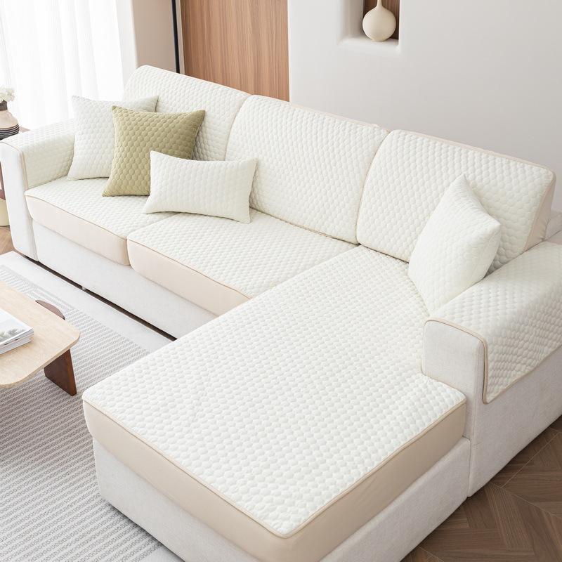 Brushed Velvet Sofa Cover All-Inclusive Universal Cover Autumn and Winter Thickening Non-Slip Sofa Cushion Four Seasons Universal Sofa...