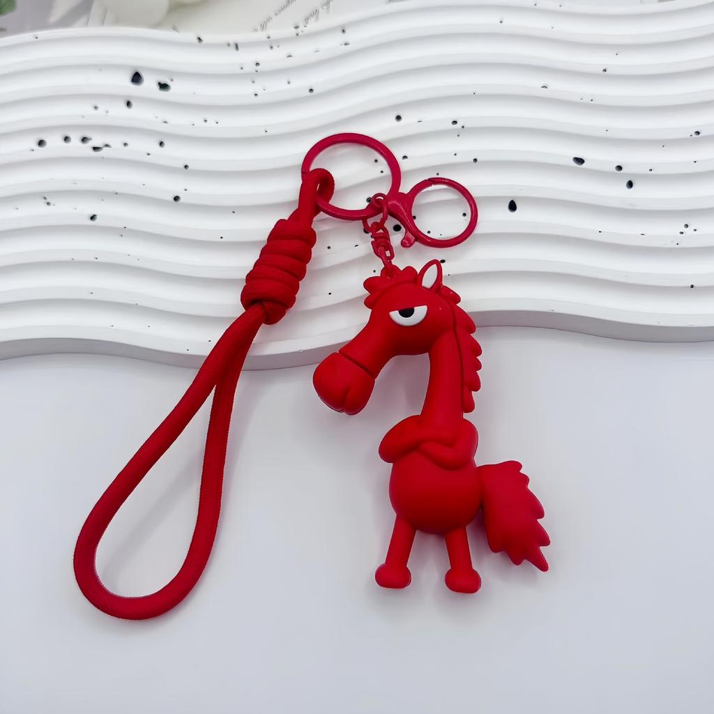The Year Of The Horse Mascot Is The Best Choice For The Cool Black Horse Ink Bag Keychain Pendant Pendant Gift Accessories
