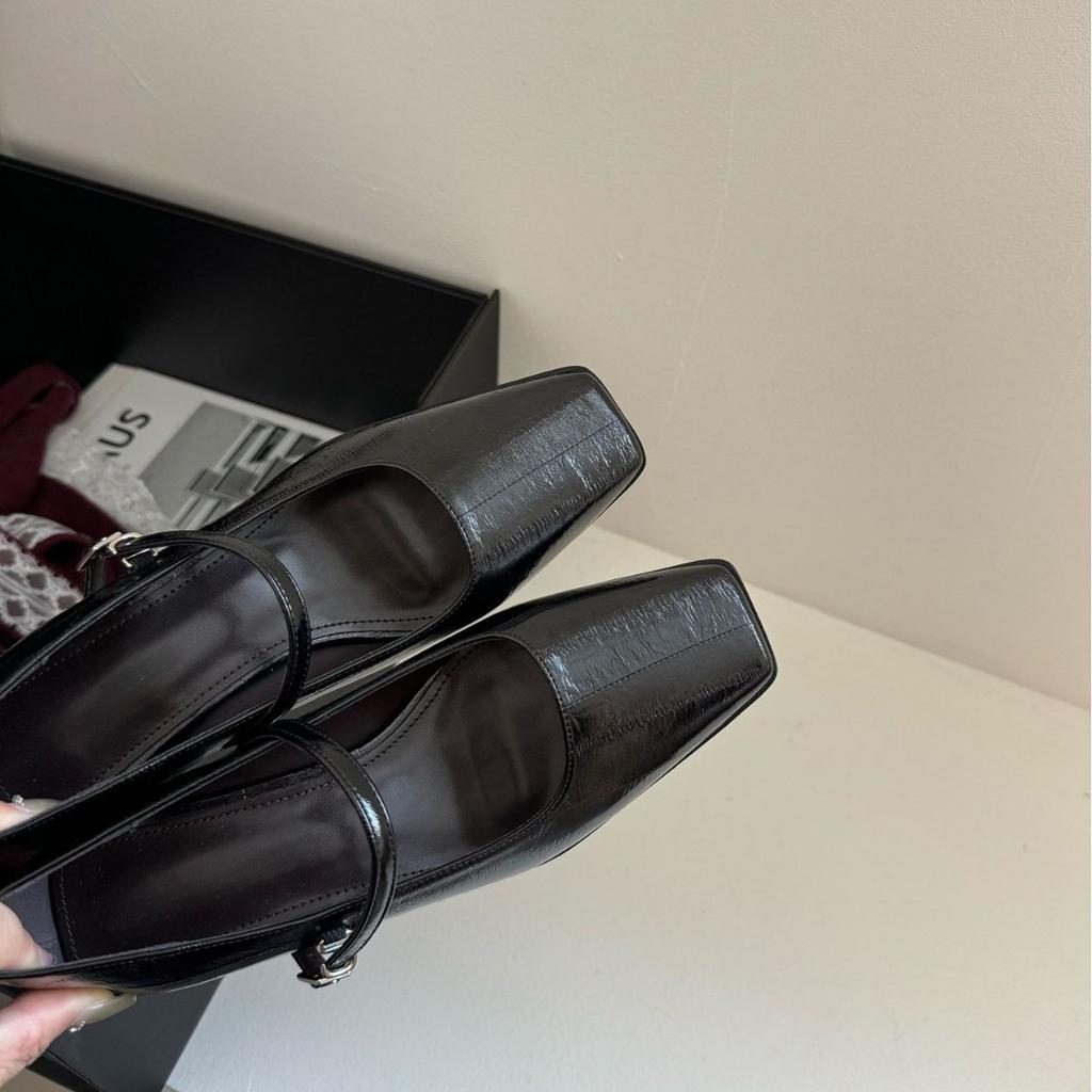 Retro Single Shoes 2025 Spring Women's French High Heels Thick Heel Not Tired Feet Versatile and Comfortable Professional Style Work Shoes Women