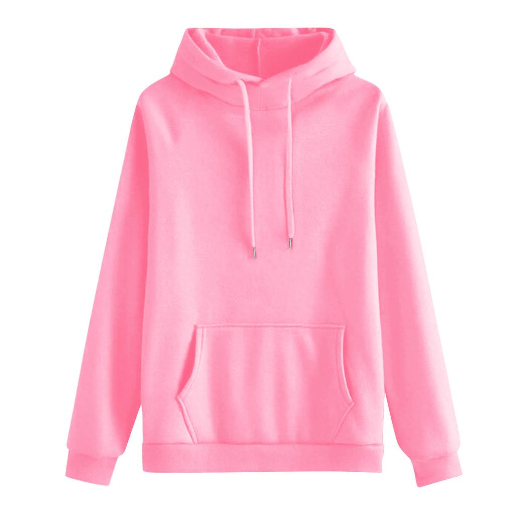 Women's Casual Round Neck Long Sleeve Sweatshirt Solid Color Sweatshirt