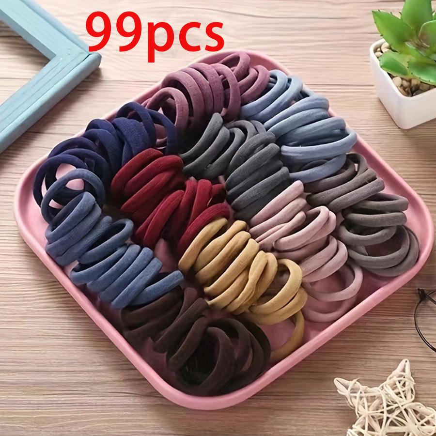 

99 шт. Разноцветная черная повязка на голову бесшовная высокоэластичная резинка имитация жемчуга повязка для волос Size fits all