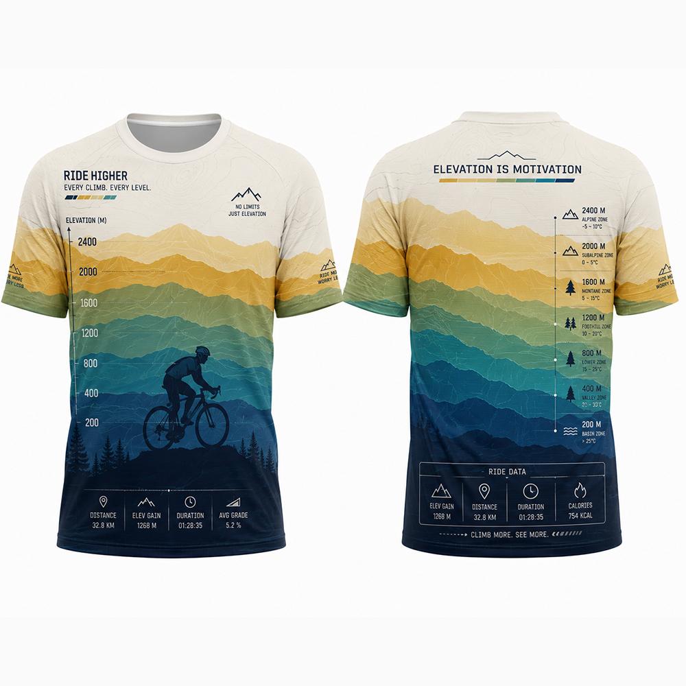 T-shirt Estiva da Uomo con Stampa 3D Girocollo Abbigliamento per Ciclismo all'Aperto