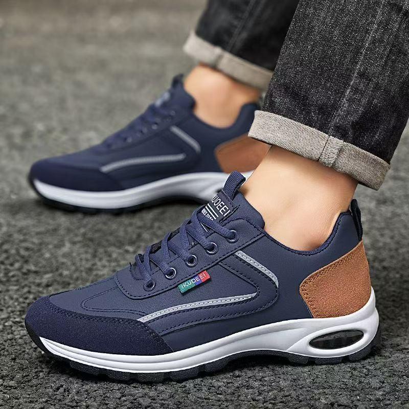 Men's Lightweight Waterproof Running & Work Shoes - Comfortable, Thick Sole, Casual Outdoor Sneakers for Spring & Autumn