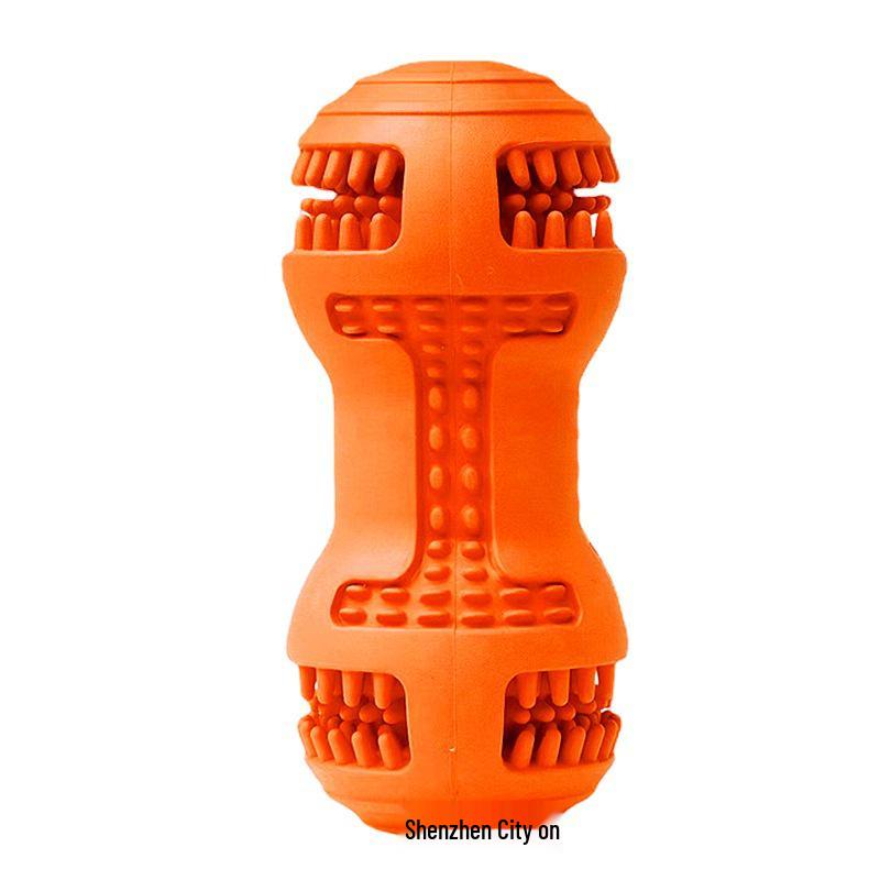 Pet Dog Teething & Cleaning Rubber Toy - Interactive Boredom Relief & Educational Stick.