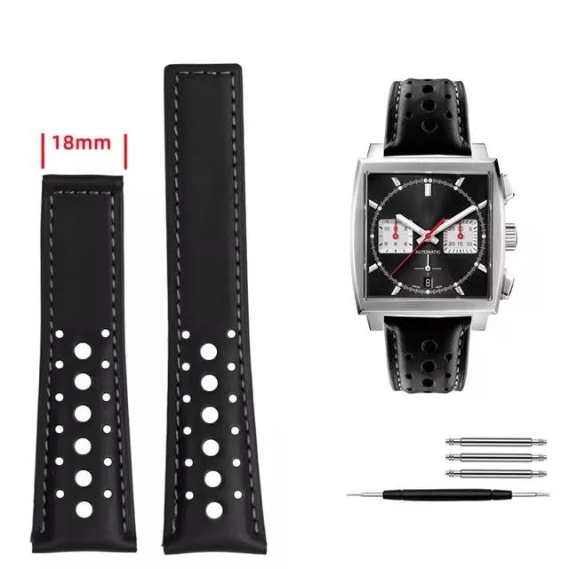 

Ремешок для часов из коровьей кожи Для TAG Heuer MONACO CARRERA Замена ремешка CAW211M 211P CAW211R 211T Мужской браслет из натуральной кожи 22 мм 22mm