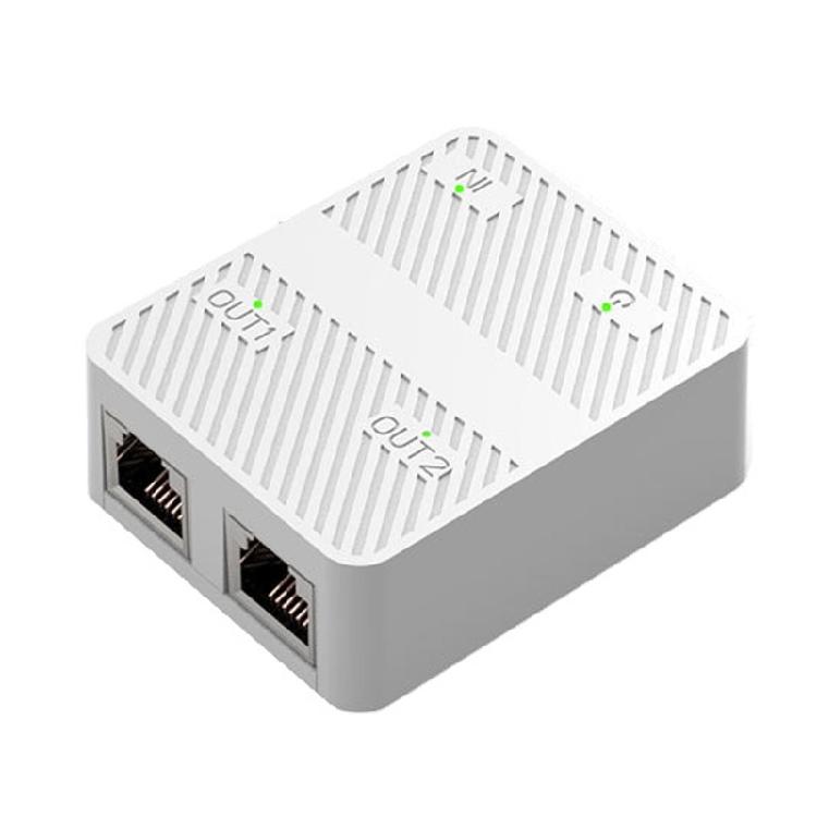 Gigabit Ethernet Splitter 1 to 2 networking Ethernet Splitter LAN Splitter with Power Cable RJ45 Splitter 100/1000Mbps