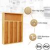 Bamboo Storage Box: 5-Compartment Cutlery and Silverware Tray for Kitchen or Bedroom
