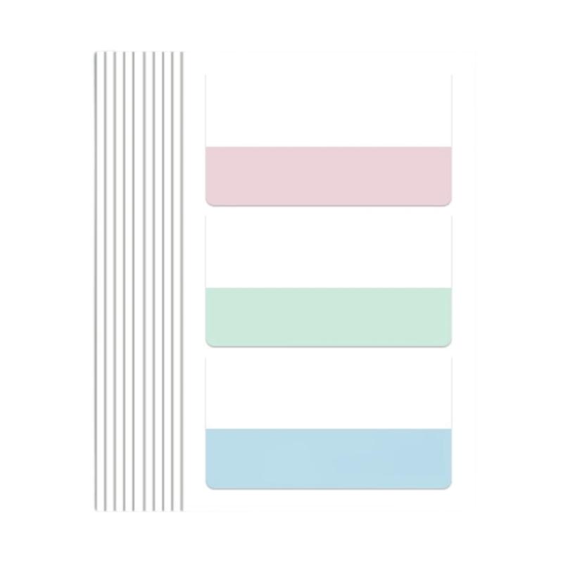 Colored PET Label 30/60/120Pcs Repositionable Writable Adhesive PET Note Page Marker for Notebook Planner Binder Folder