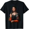 Mona Lisa With Middle Finger Lightweight Graphic TShirt Size S5xl