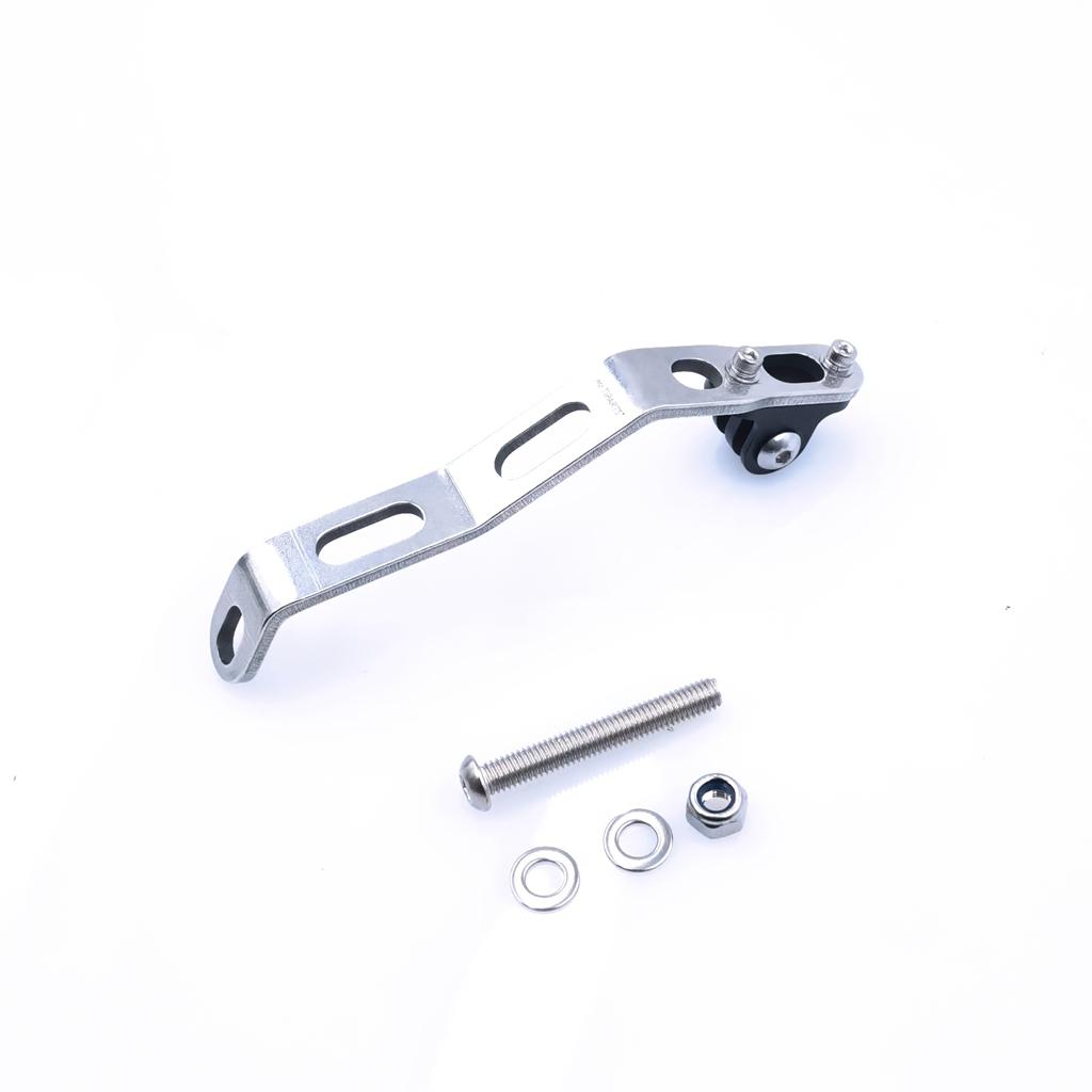 Folding Bicycle Stainless Steel Lifting Light Stand For DAHON FOR Brompton GOPRO Camera Fixed Bracket серебряный