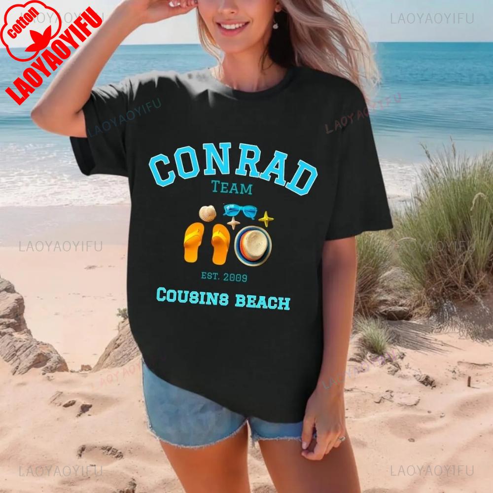 The Summer I Turned Pretty Team Conrad Cousins Beach Conrad Printed TShirt FisherUnisex Aesthetic Coastal Unisex Unisex Cotton Shirt
